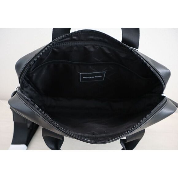 Michael Kors 87S5SEVA4B Unisex Black Monogram Everett Briefcase - Picture 9 of 13